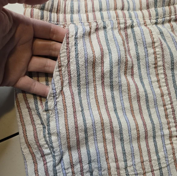 Striped Shorts, Cream/Orange/Blue/Green XL - Picture 3 of 6